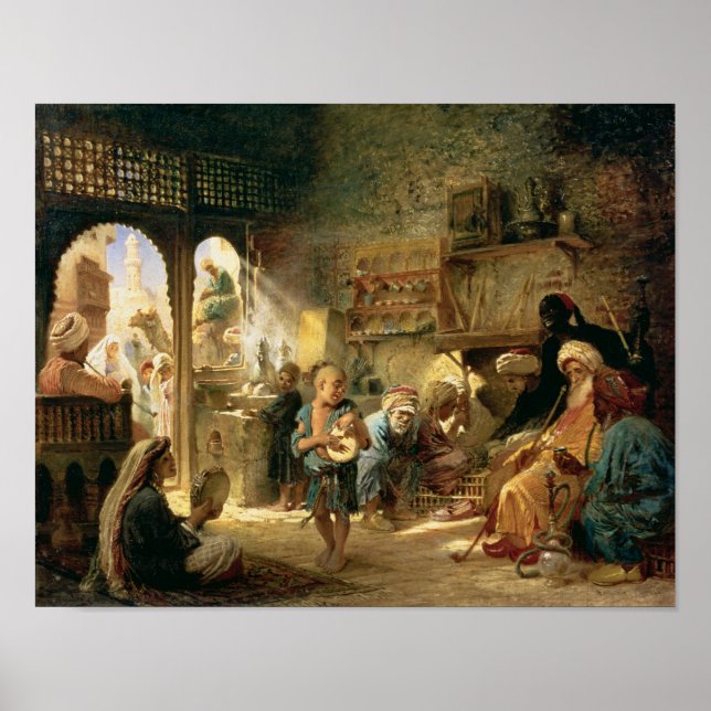 Coffee House in Cairo, 1870s Poster (Front)