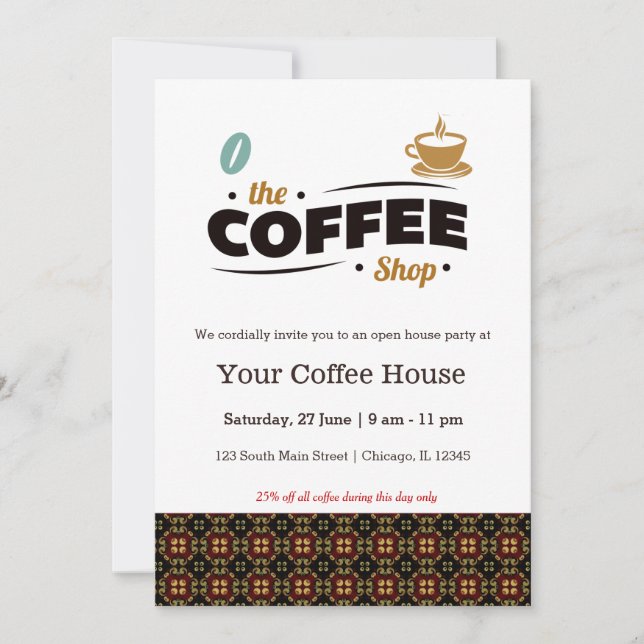 Coffee House Invitation (Front)