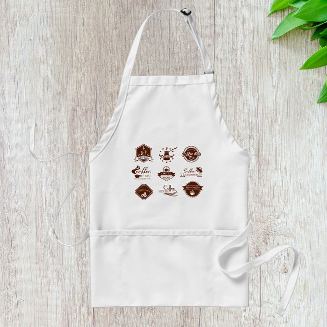 Coffee House Label Signs Standard Apron (Creator Uploaded)