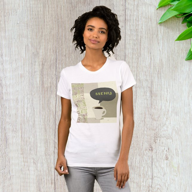Coffee House Menu Womens T-Shirt (Creator Uploaded)