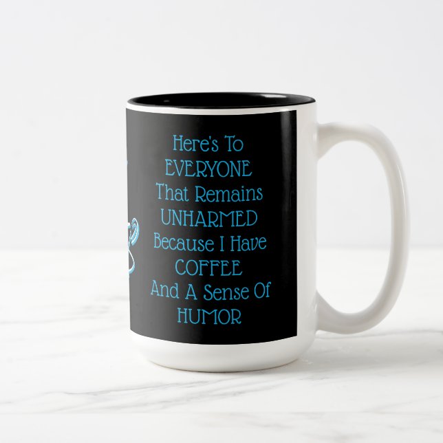 Coffee Humour Two-Tone Coffee Mug (Right)