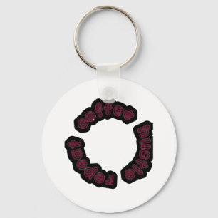 Coffee Hustle Repeat-Motivational typography  Key Ring