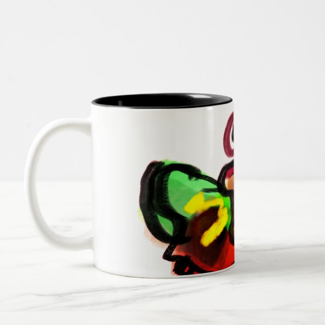 Coffee in Autumn  Two-Tone Coffee Mug (Left)