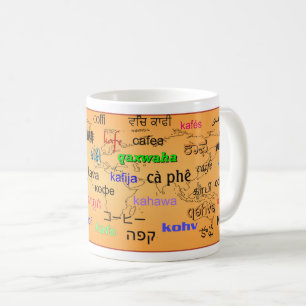 Coffee in Many Languages Mug