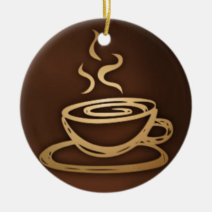 Coffee In My Cup Ceramic Tree Decoration