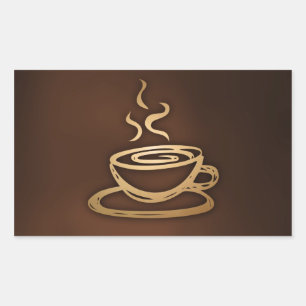 Coffee In My Cup Rectangular Sticker