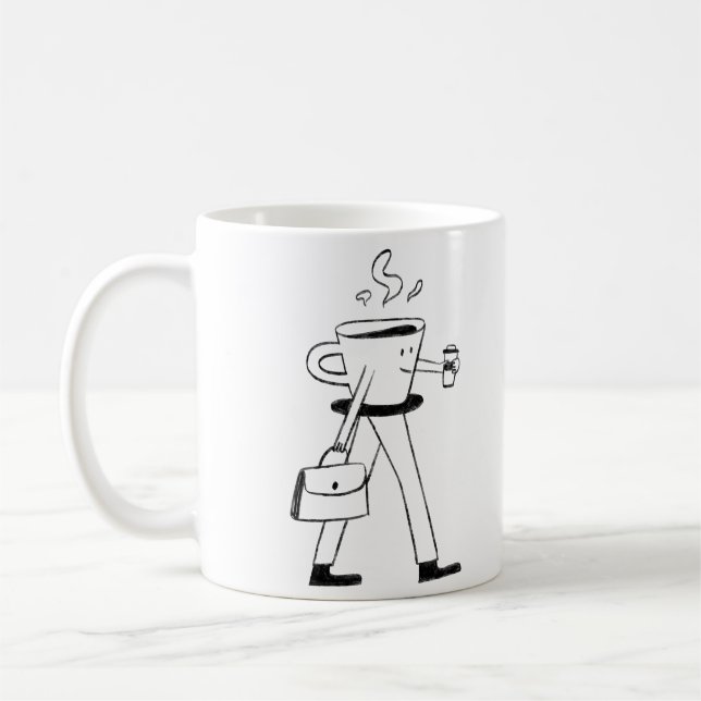 Coffee in one hand, confidence in the other mug (Left)