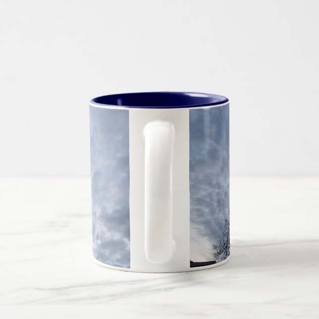 Coffee in the Clouds Two-Tone Coffee Mug (Handle)