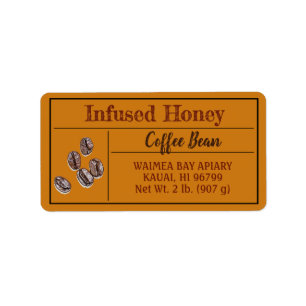 Coffee Infused Honey Dark Amber Label