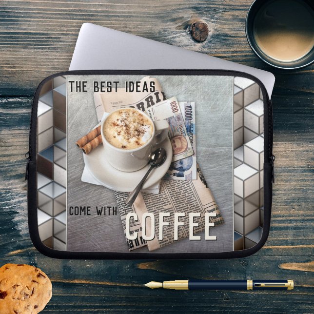 Coffee Inspiration Building Blocks Laptop Sleeve (Creator Uploaded)
