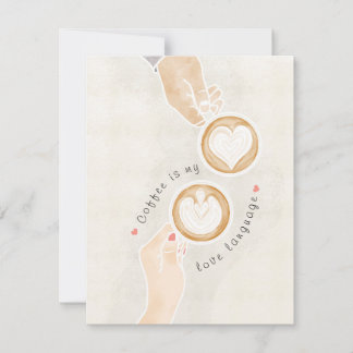 Coffee Invitation Waterclour Poster Card