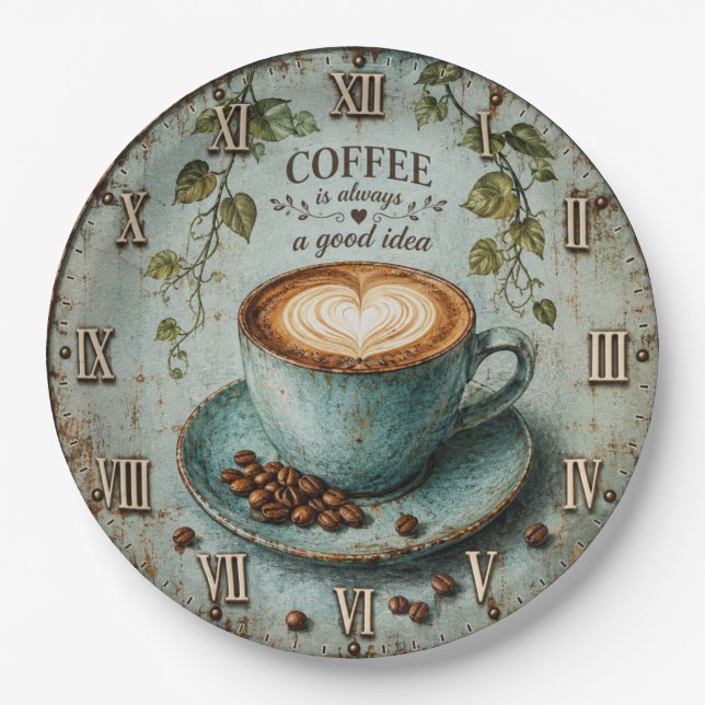 Coffee Is Always a Good Idea Paper Plate (Front)