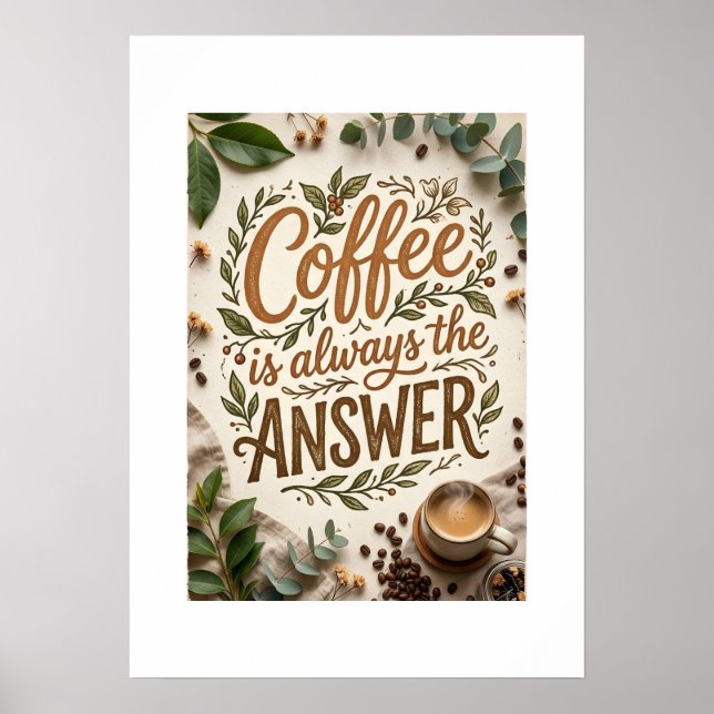 coffee is always the answer poster (Front)