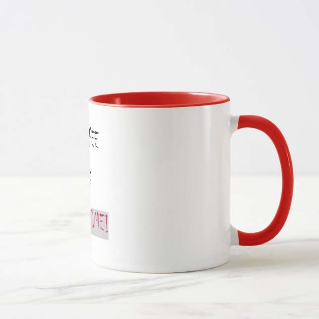 "Coffee is Anytime"  Coffee Humour Mugs (Right)