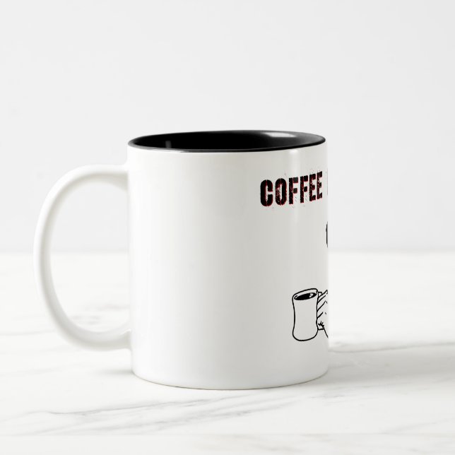 Coffee is calling. Two-Tone coffee mug (Left)