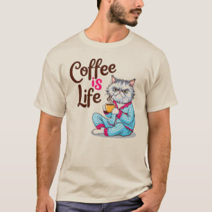 Coffee is Life with Grumpy Cat Shirt