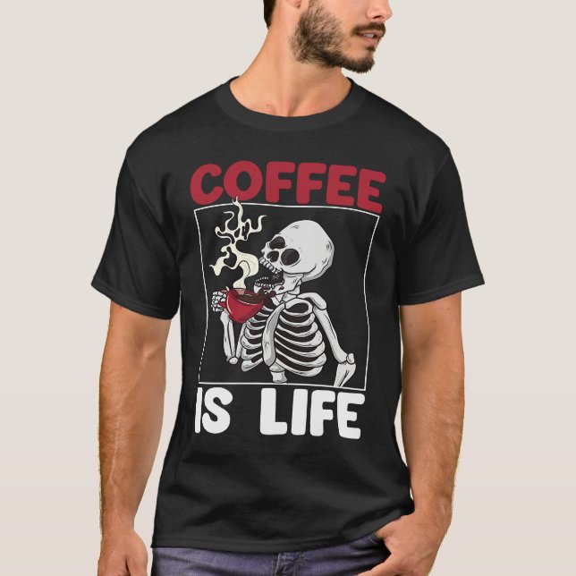 Coffee Is Love Scary Pirates Skull Women  Pirates  T-Shirt (Front)