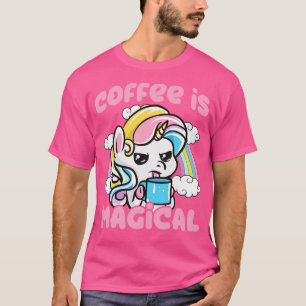 Coffee Is Magical Caffeine Unicorn T-Shirt