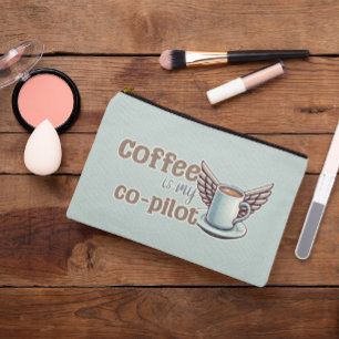 Coffee is my co-pilot Cosmetic Bag