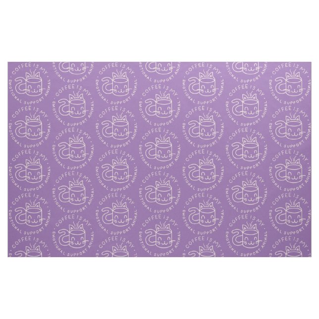 Coffee Is My Emotional Support Animal Fabric (Fat Quarter)