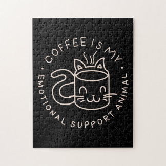 Coffee Is My Emotional Support Animal Jigsaw Puzzle