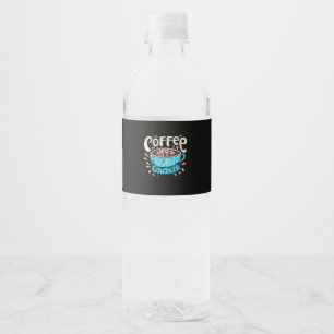 Coffee Is My Favourite Coworker Water Bottle Label