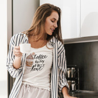 Coffee is My First Love Cute Funny Coffee Latte