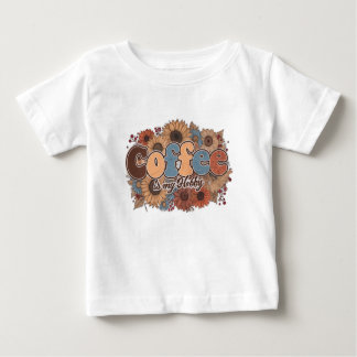 Coffee Is My Hobby Vintage Floral Baby T-Shirt