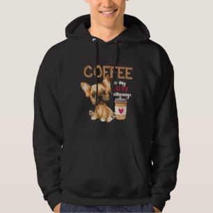 Coffee Is My Love Language French Bulldog Puppy Va Hoodie