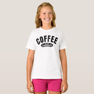 coffee is my therapy caffeine funny typography T-Shirt