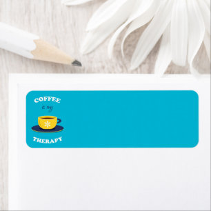 Coffee Is My Therapy Return Address Label
