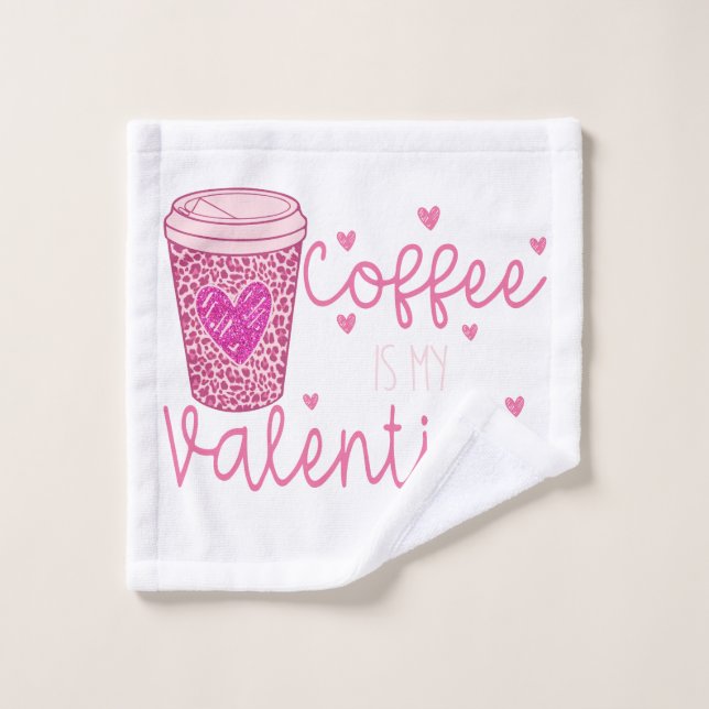 Coffee is my Valentine Apron Wash Cloth (Wash Cloth)