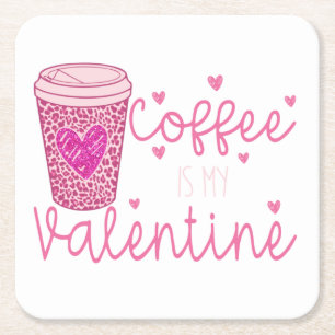 Coffee is my Valentine Tank Top Tote Bag Bandanna  Square Paper Coaster