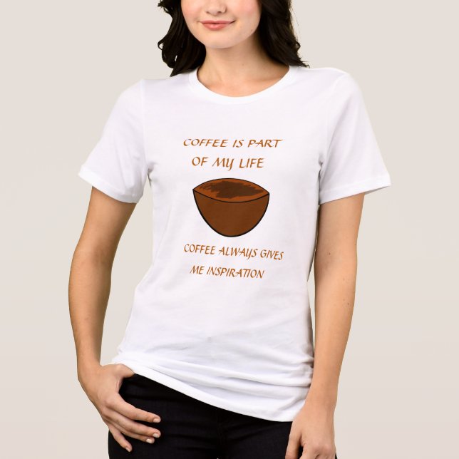 COFFEE IS PART OF MY LIFE Tri-Blend SHIRT (Front)