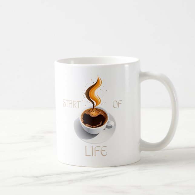 Coffee is Start of Life  Mug (Right)