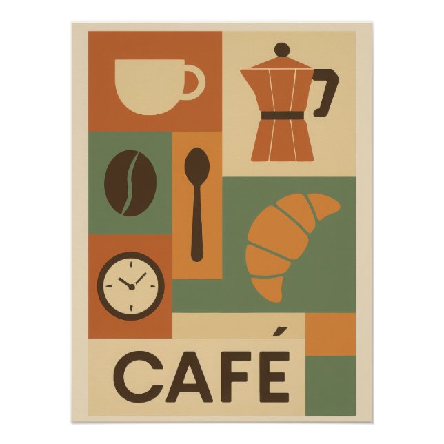 Coffee items poster (Front)