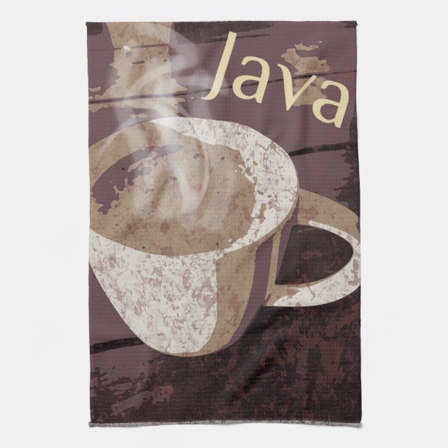 Coffee Java Hot Mug Tea Towel (Vertical)