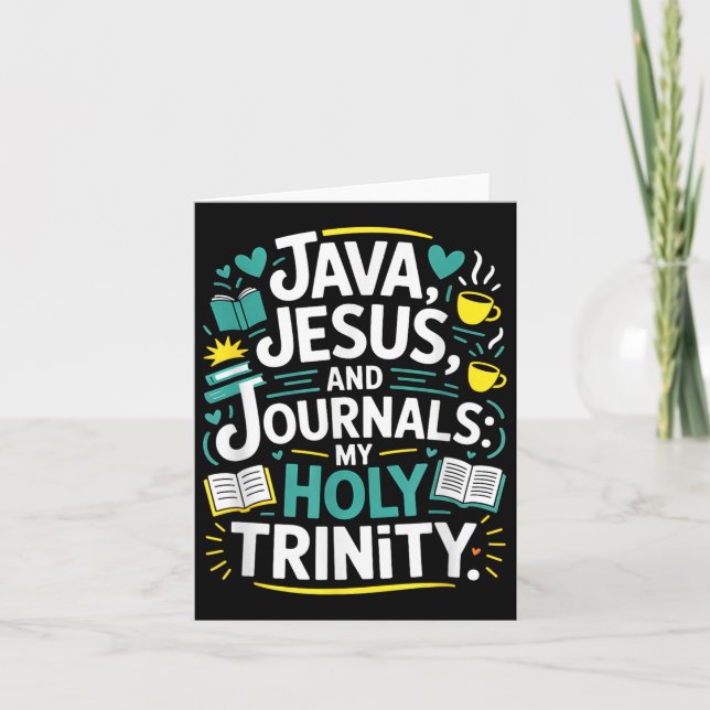 Coffee Jesus Journal Christian Book Lover  Card (Front)
