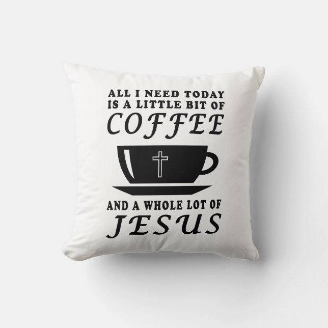 coffee jesus pillow (Front)