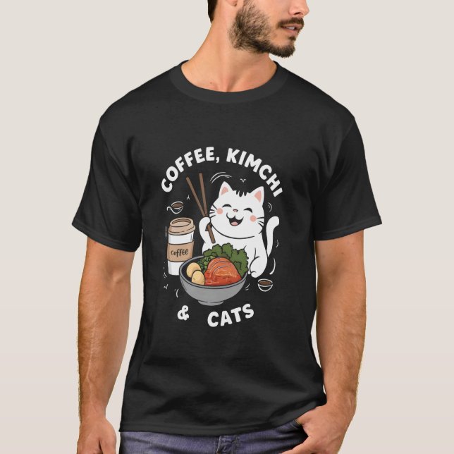 Coffee Kimchi Cats T-Shirt (Front)