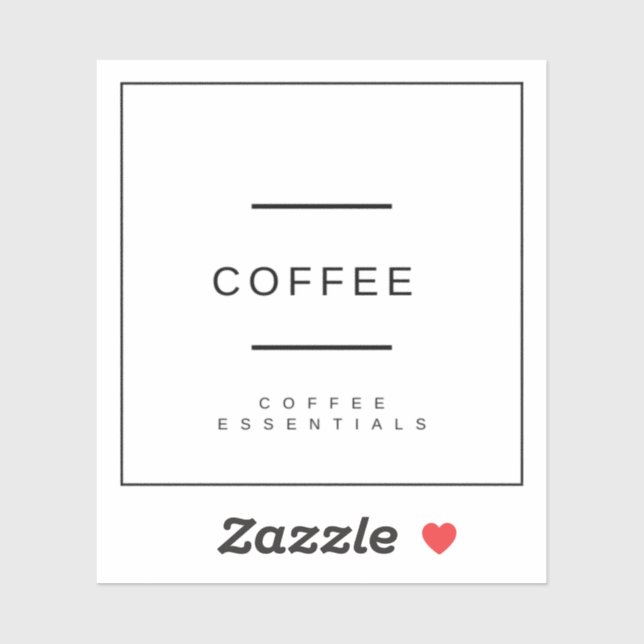 Coffee Label/Sticker (Sheet)