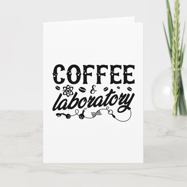 Coffee & Laboratory Lab Tech Chemist Technician Card (Front)