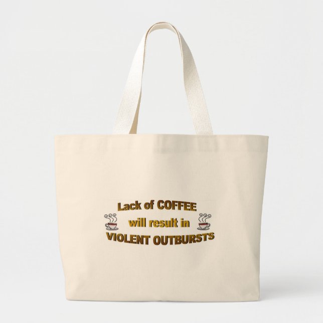 coffee lack large tote bag (Front)