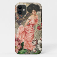 Coffee Lady Victorian Woman Pink Classy