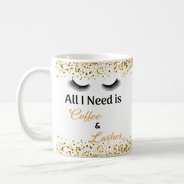Coffee & Lashes Mug (Left)