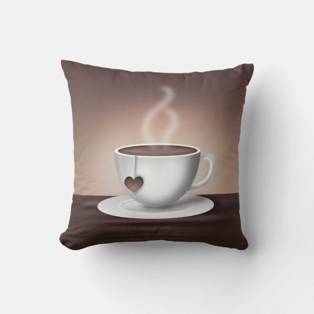 Coffee Latte Accent Pillow (Front)