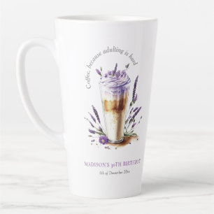 Coffee Latte Birthday Personalised Latte Mug