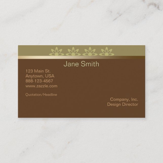 Coffee Latte Business Cards (Front)