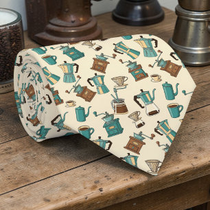 Coffee Latte Lovers Custom Necktie