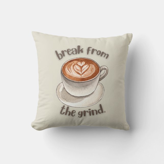 Coffee Latte Pillow (Front)